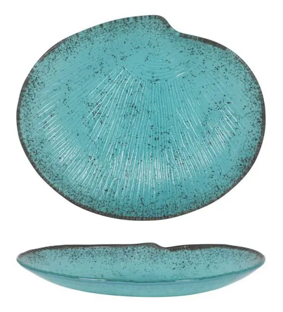 Fuente Concha Turquesa 27X23X3 Cm.