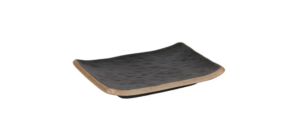 Fuente Rectangular Sucro Negra 17X12X2,5 Cm.