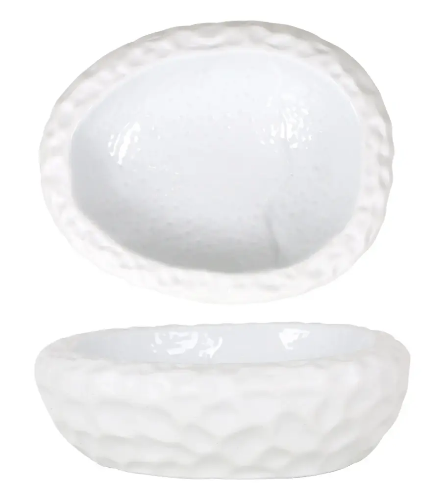 Plato Oval Teide Blanco 20X16X6 Cm.