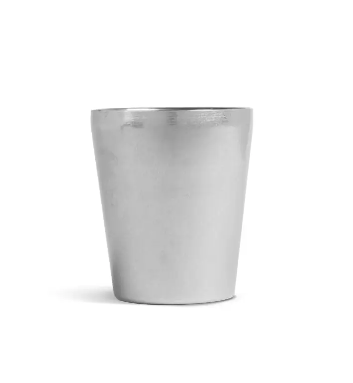 Vaso Inox. Vintage 8,3X9,7 Cm. 