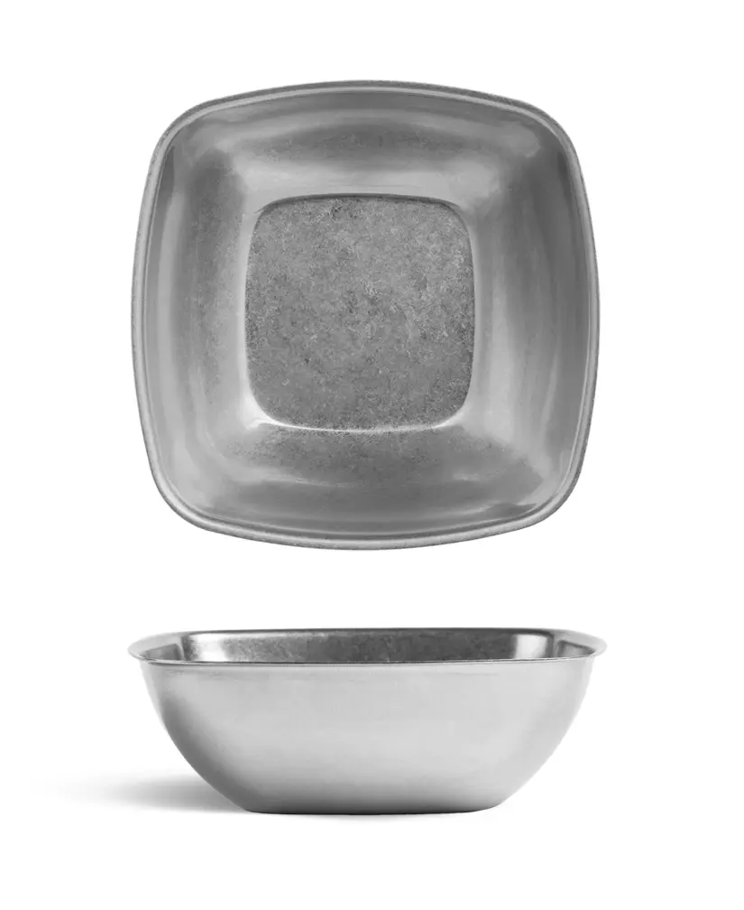 Bol Cuadrado Vintage Inox. 14 Cm.