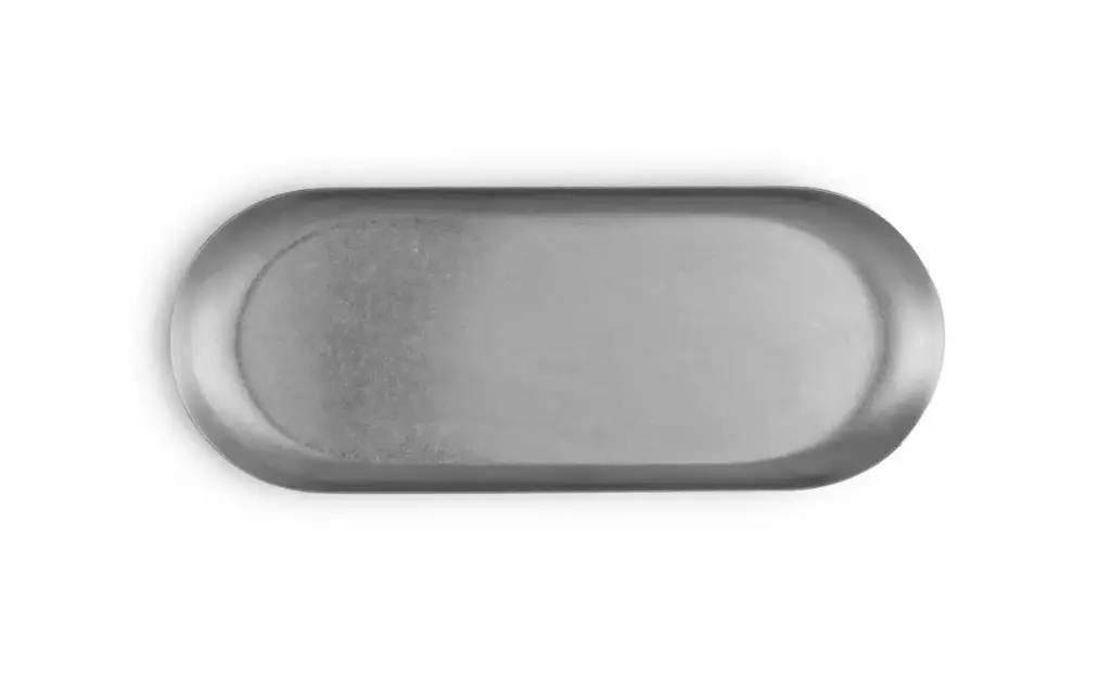 Fuente Oval Inox. Vintage 23X9 Cm.    