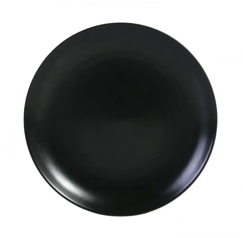 Plato Llano Infinity Stonware Negro 26X2,5 Cm.