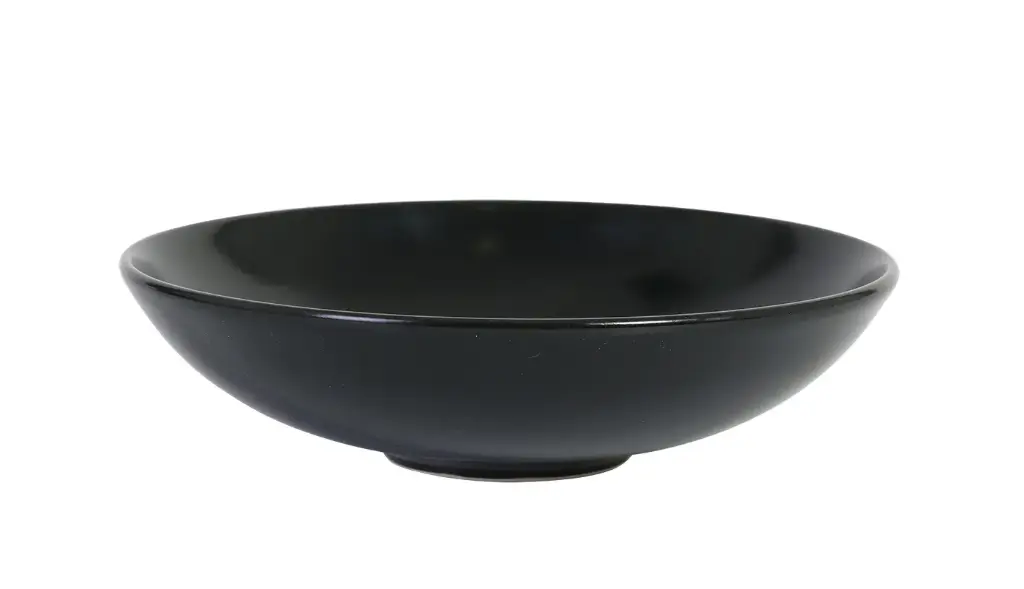 Plato Hondo Infinity Stonware Negro 19,5X5 Cm.