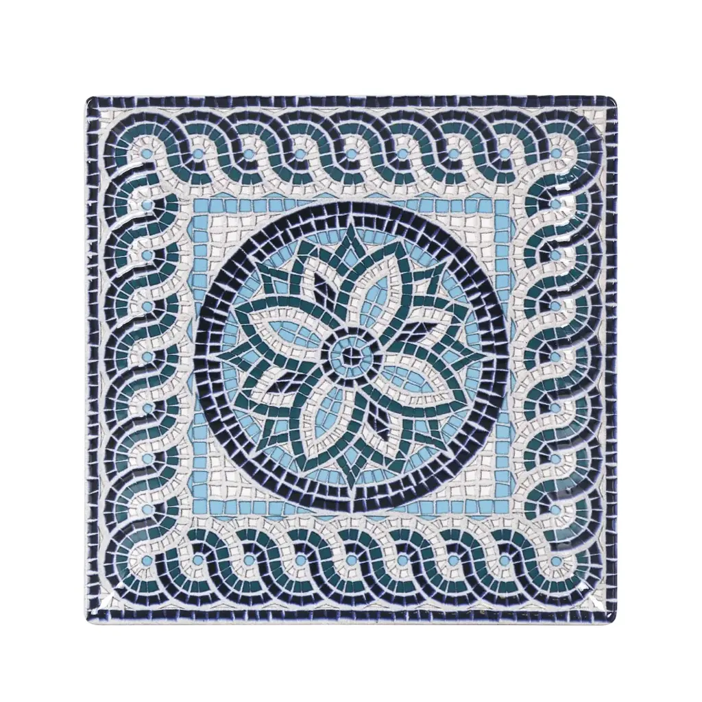 Zz26 Plato Llano Stonware Mayolica 24X24X2 Cm.
