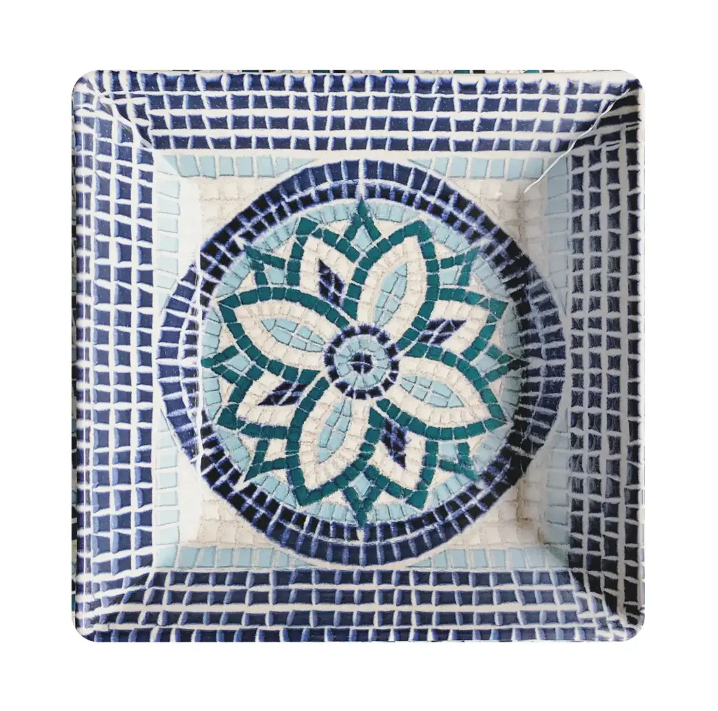 Zz26 Plato Hondo Ming Ii "Mayolica" 18X18Cm