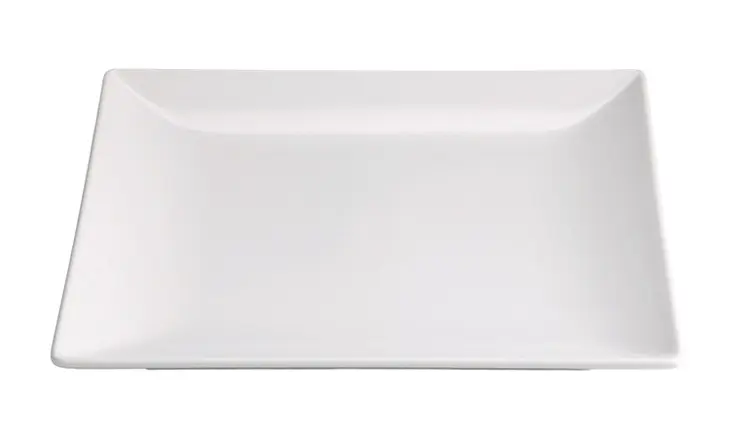 Plato Llano Ming Ii Stonware Blanco 24X24X2,5 Cm.