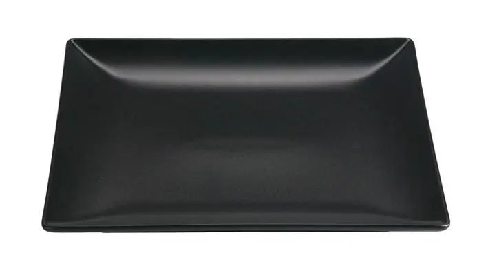 Plato Llano Ming Ii Stonware Negro 24X24 Cm.