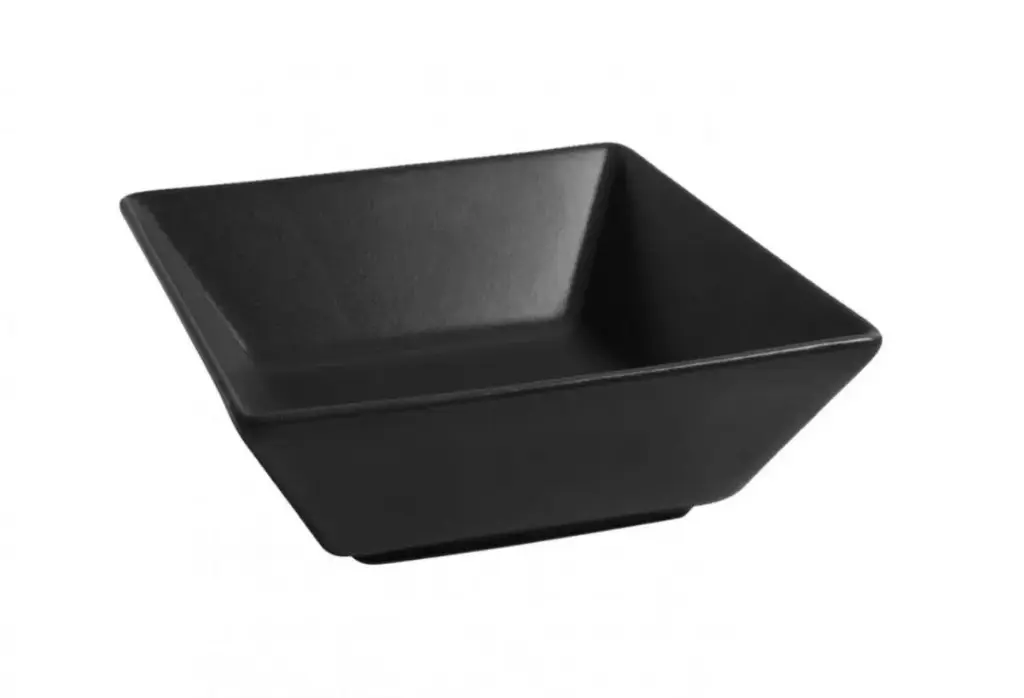 Bol Cuadrado  Ming Ii Negro Stonware 13X13X5 Cm.