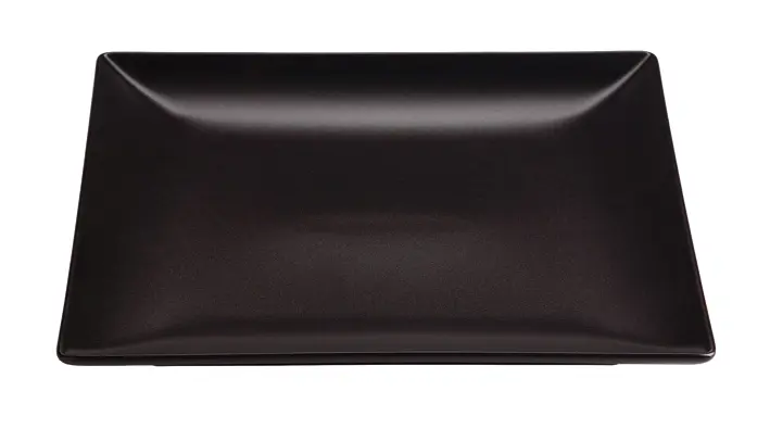 Plato Llano Ming Ii Stonware Negro 26X26X2,5 Cm.