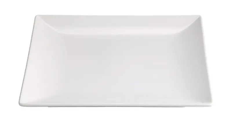 Plato Postre Ming Ii Stonware Blanco 21X21X2 Cm.