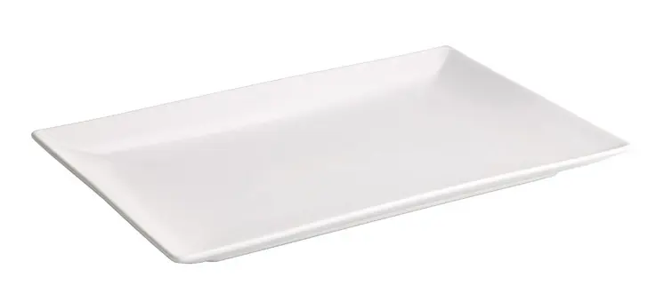 Fuente Rectangular Ming Ii Stonware Blanca 30X20X2,5 Cm.