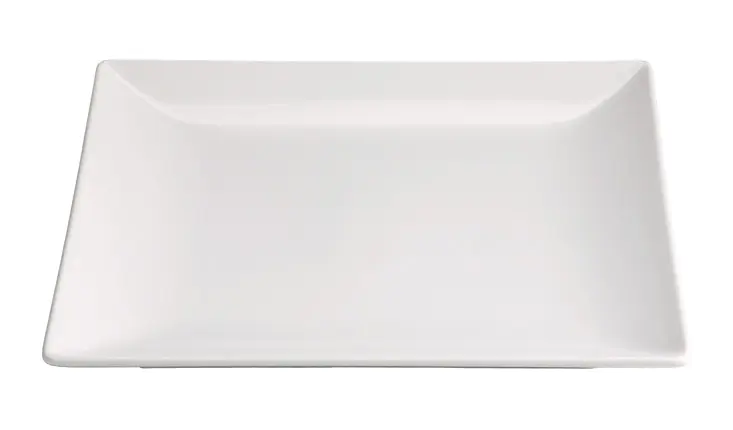 Plato Llano Ming Ii Stonware Blanco 26X26X2,5 Cm.