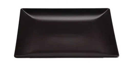 Plato Postre Ming Ii Stonware Negro 18X18 Cm.