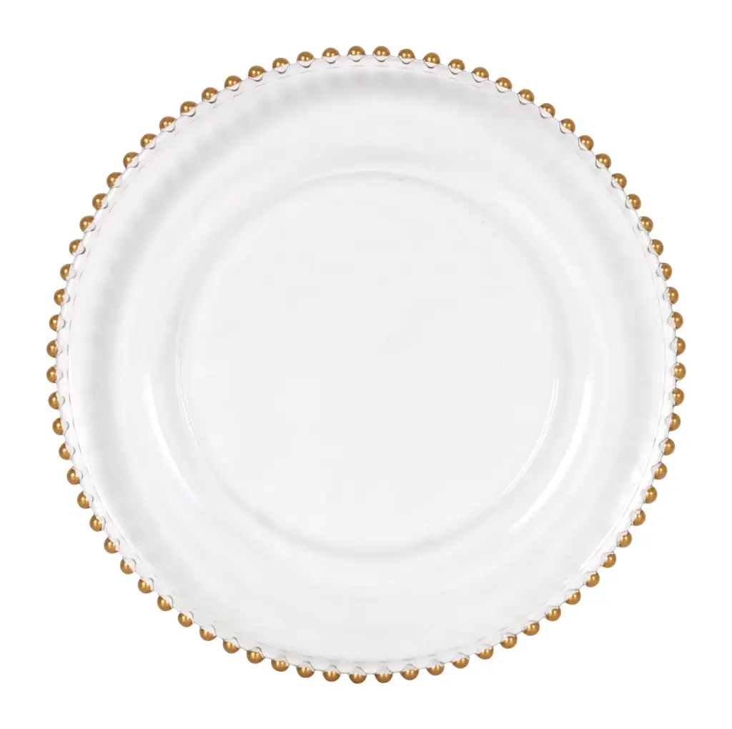 Zz26 Plato Presentacion Biarritz Filo Dorado 33,5X3 Cm.
