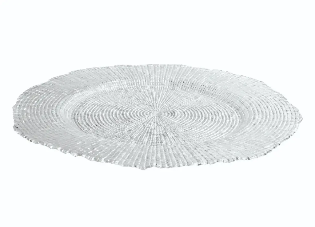 Plato Presentacion Eternity Vidrio Con Ala 33 Cm.