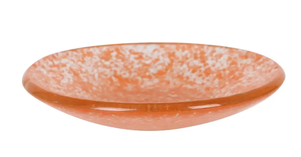 Plato Degustacion Vidrio Naranja 8,5X1,5 Cm.