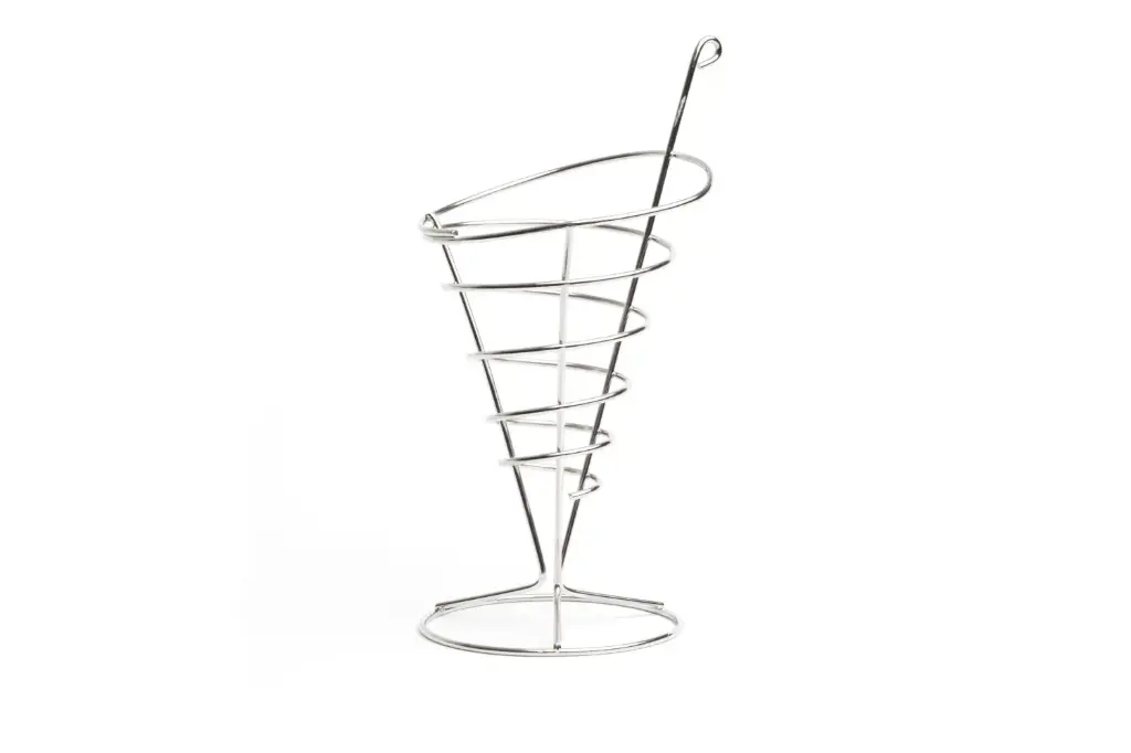 Soporte Conos Chips Inox. 11X23 Cm.