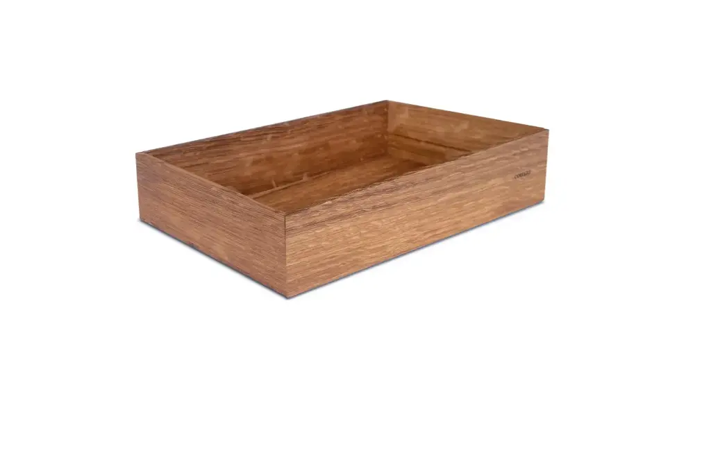 Caja Madera Porta Cubiertos 15X28X7 Cm.