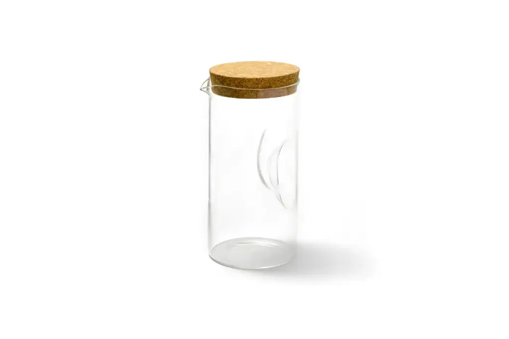 Jarra Cristal Tapa Corcho 1,2 L.