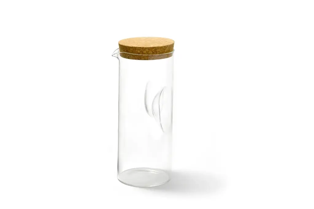 Jarra Cristal Tapa Corcho 1,8 L.