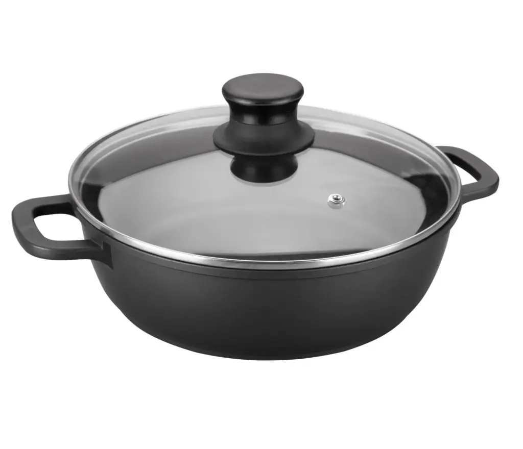 Cacerola Baja Aluminio Fundido Forte T/Cristal 32 Cm. 