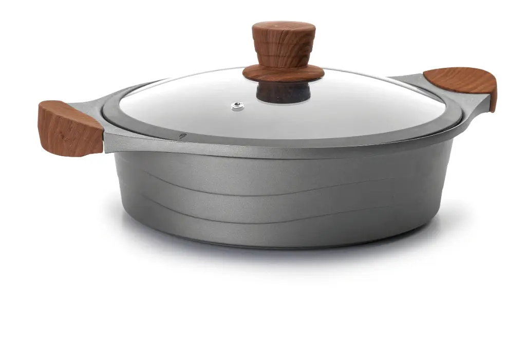 Cacerola Baja Aluminio Fundido Stilo 28 Cm.  