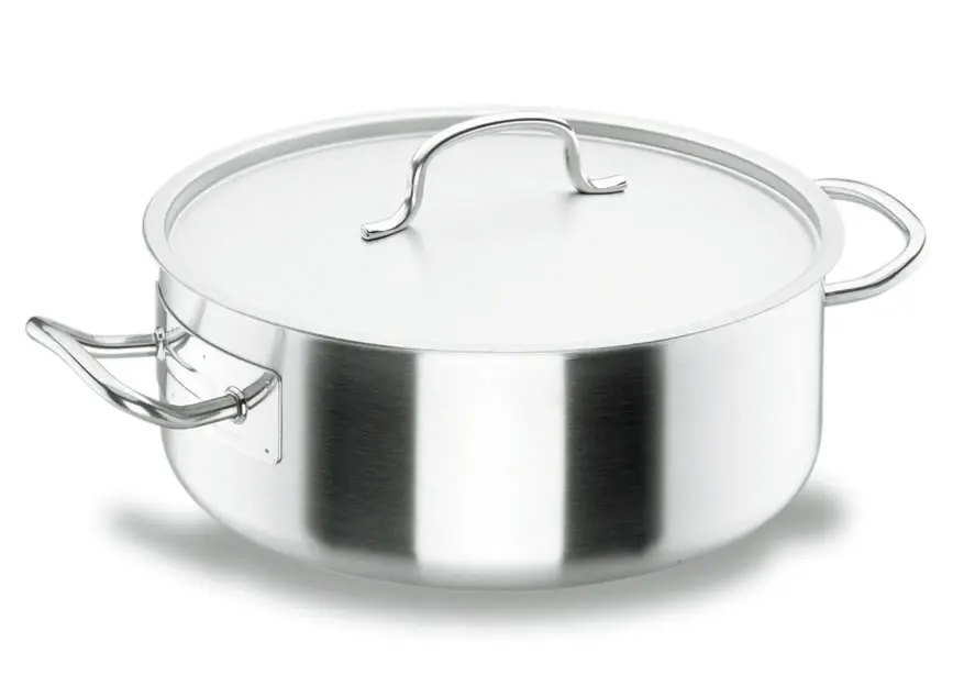 Cacerola Baja C/Tapa Chef Inox. 24 Cm.                   