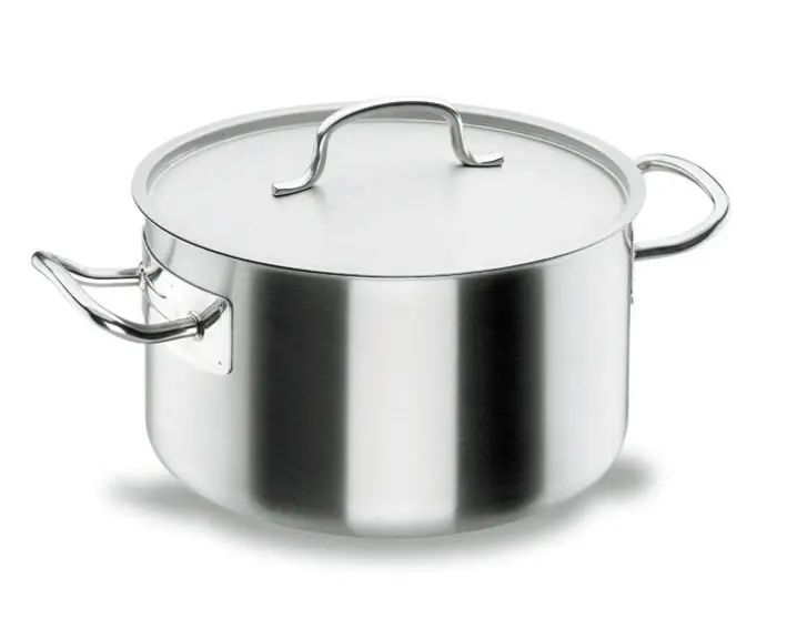 Cacerola Alta C/Tapa Chef Inox. 24 Cm.                 