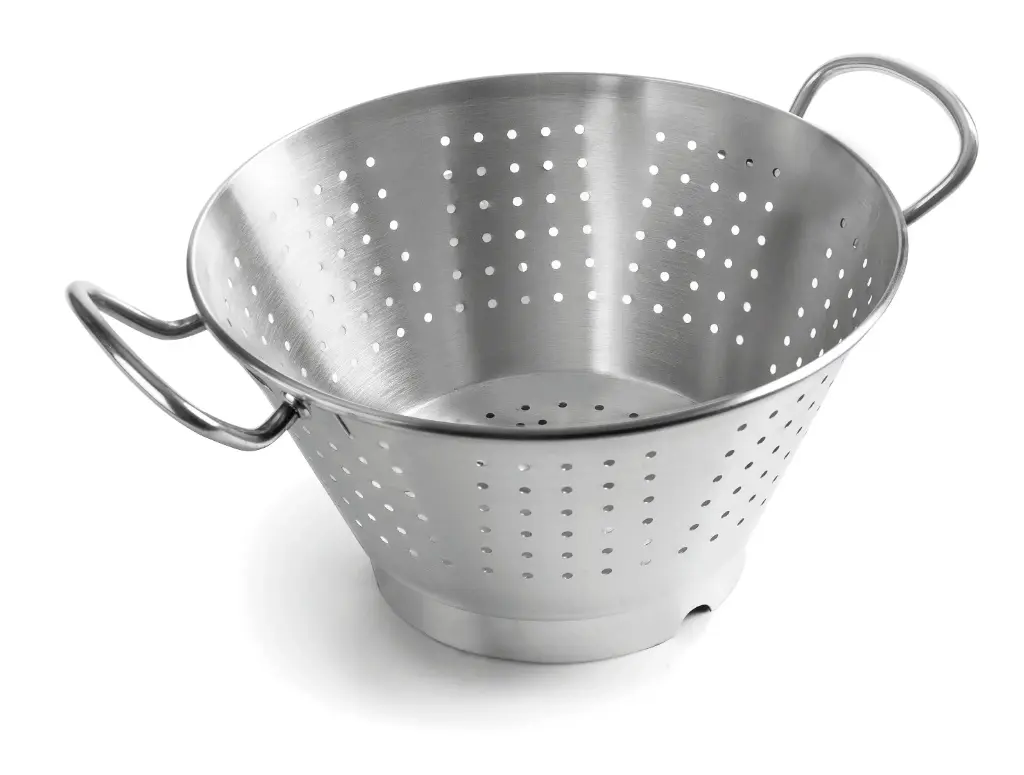 Escurridor Conico C On Base Inox. 32 Cm.            