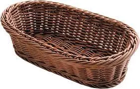 Cesta De Pan Oval Marron 23X16X8        