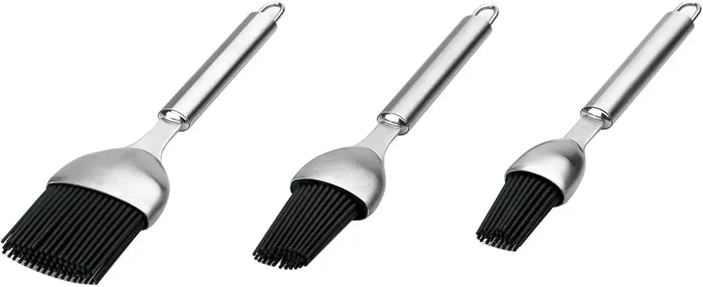 Pincel Silicona Mango Inox 22 Cms