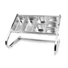 Soporte Cubetas Gn. Inox. Simple