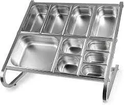 Soporte Cubetas Gn. Inox. Doble