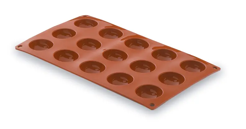 Molde Silicona Semiesfera 15 Cavidadades 40X20 Mm.