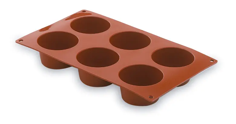 Molde Silicona Muffin 6 Cavidadades 70X40 Mm.