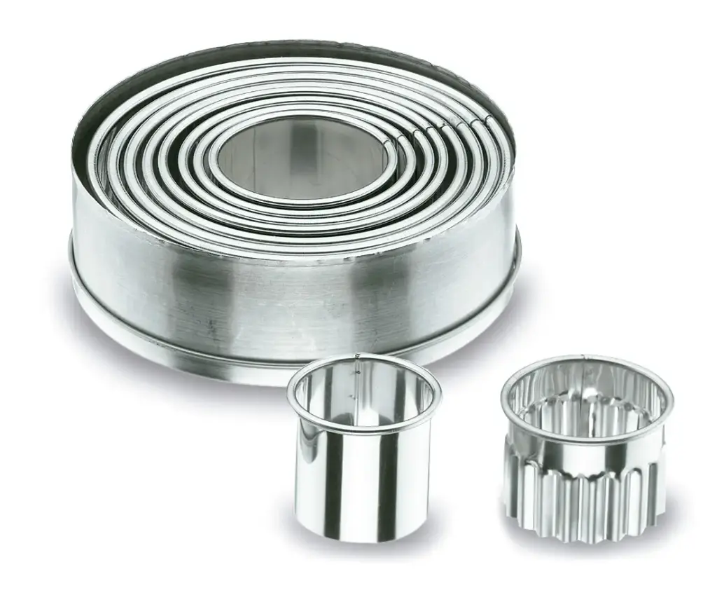 Cortapastas Redondo Liso Inox. 9 Unid.