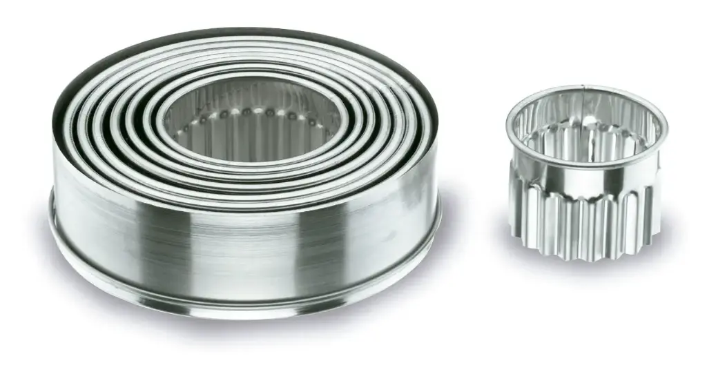 Cortapastas Redondo Rizado Inox. 9 Unid. 