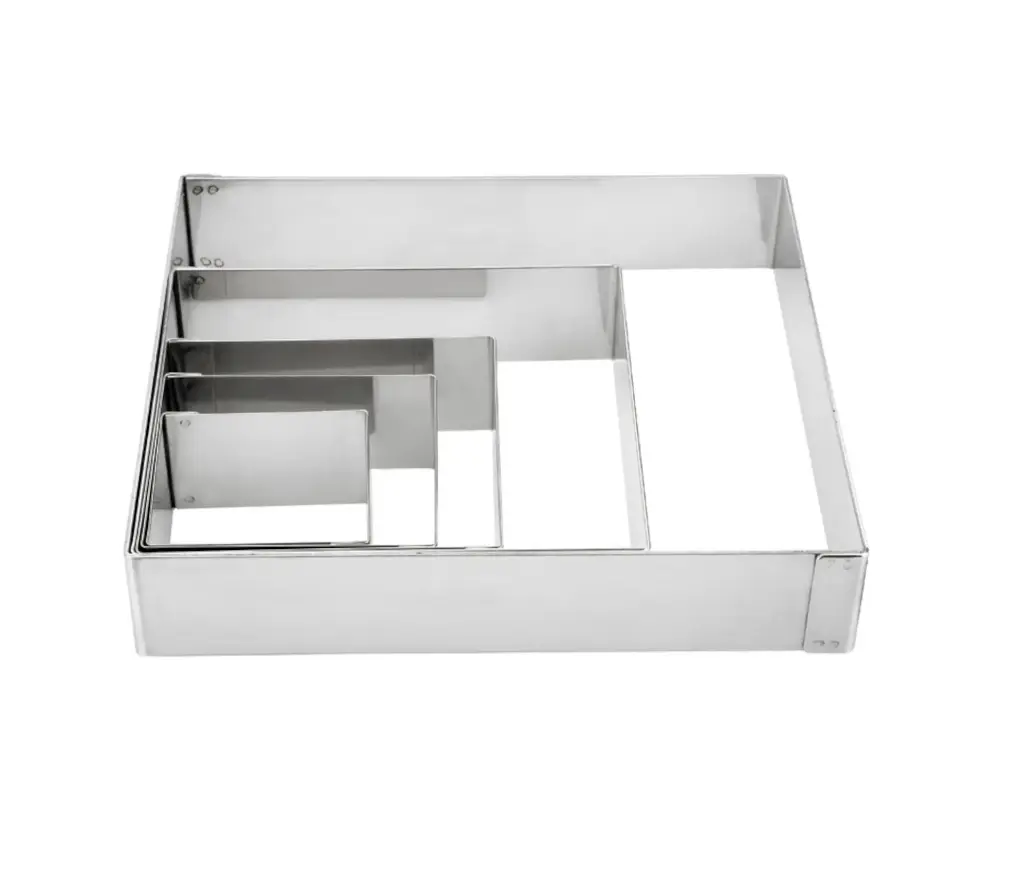 Aro Cuadrado Inox. 14X14X4 Cm.                                   