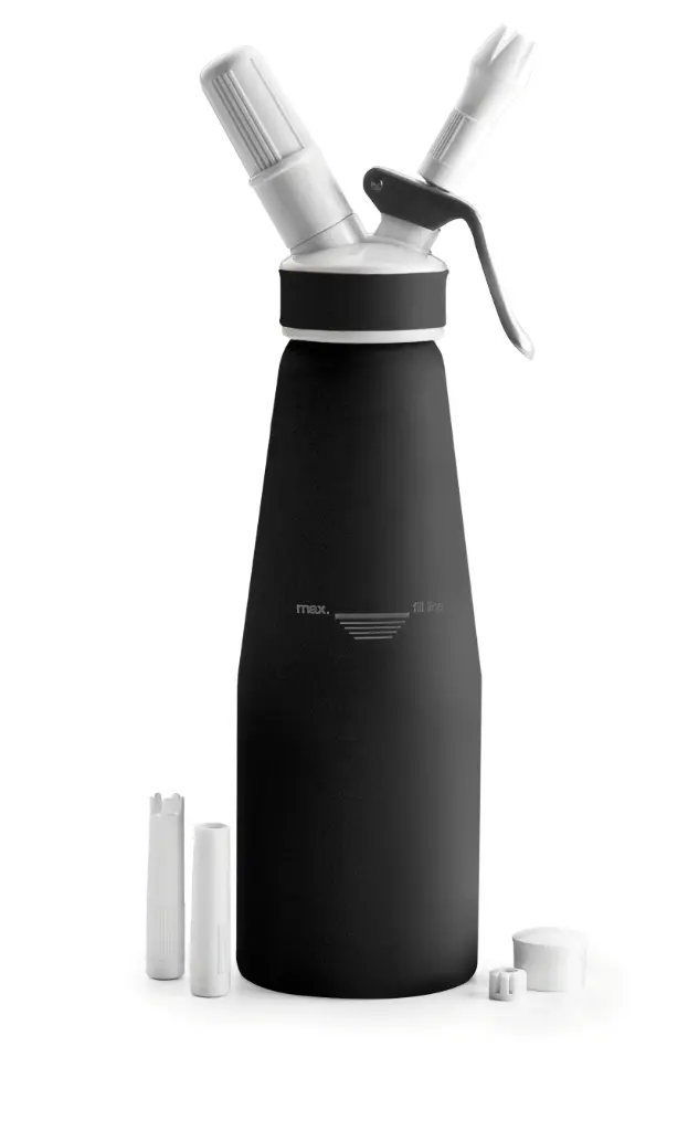 Sifon Crema Aluminio Negro 1.0 L.      