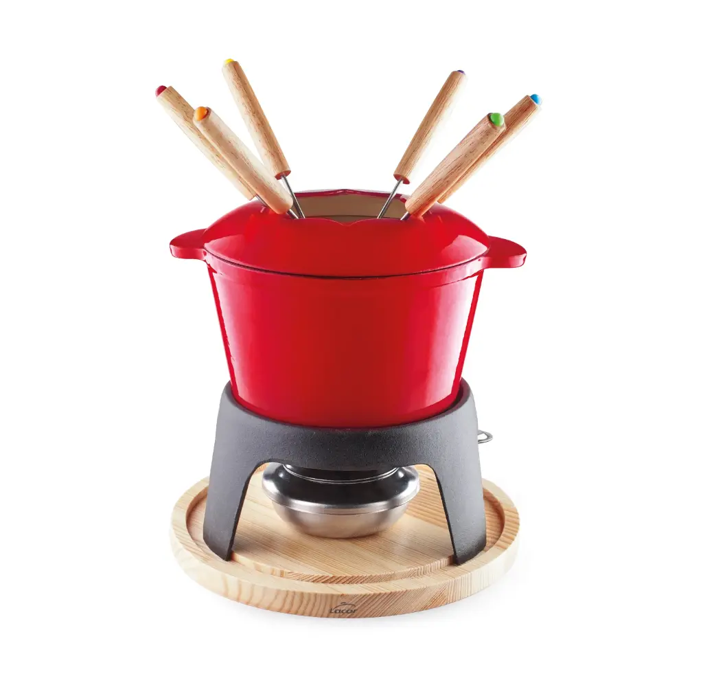 Fondue Hierro Fundido Rosso