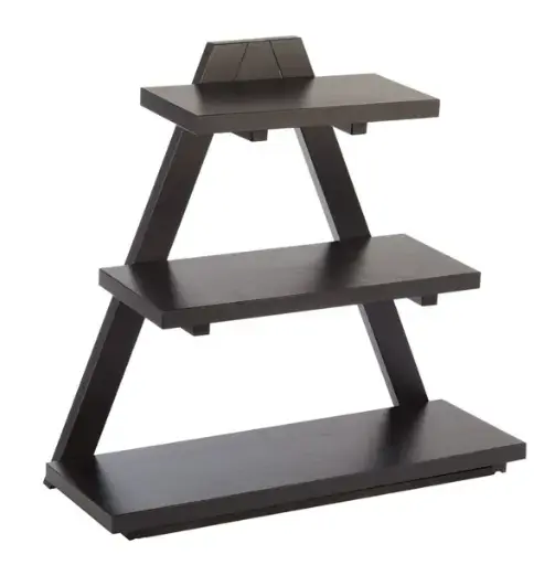 [14966] Expositor Degustacion Triangle Wengue 53X21X50 Cm