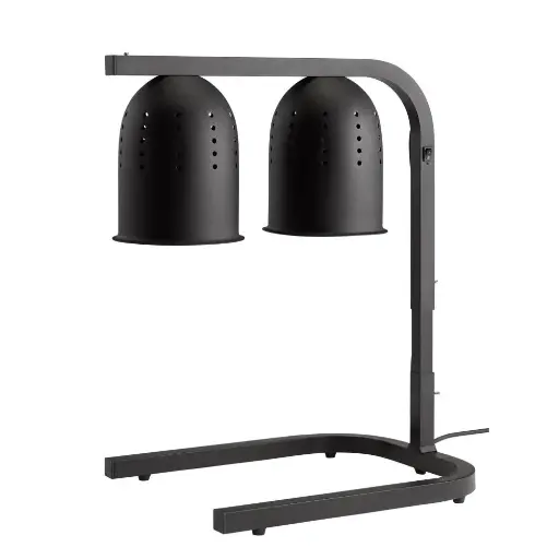 [12265] Lampara Buffet Infrarrojos Doble Negra 500 W.