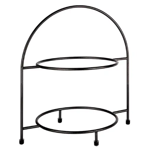 [33208] Expositor Buffet 2 Alturas Inox. Antracita 29X19,5X30 Cm.