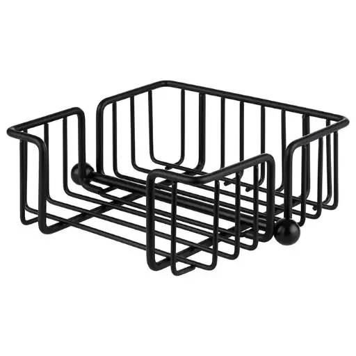 [11770] Servilletero Metalico Negro 19X19X7,5 Cm.
