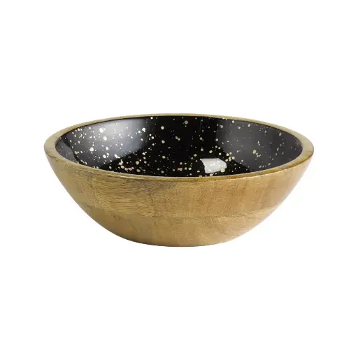 [1053] ZZ26 Ensaladera Mango Madera Negro 24X7,5 Cm.