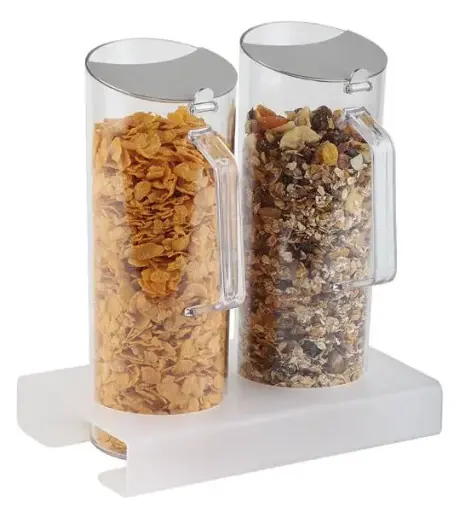 [11971] Dispensador Cereales Buffet Doble Jarra Bajo
