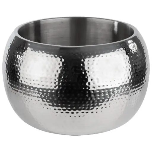 [36130] Champanera Amartillada Inox. Abombada 37X23 Cm.