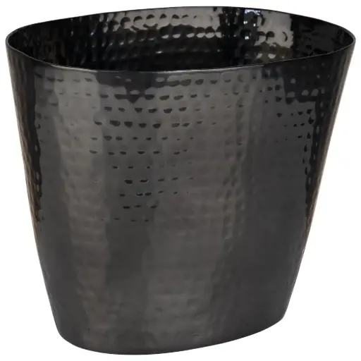 [36107] Champanera Oval Amartillada Negra 20,5X14X17 Cm.
