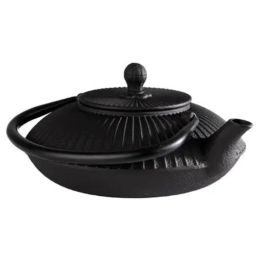 [10991] Tetera Fundicion Asia Negra 19,5X18X15 Cm.